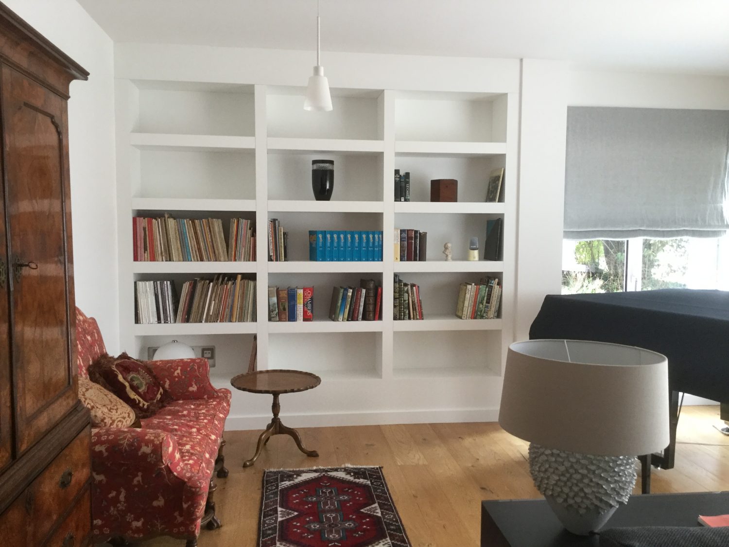 fitted shelving living room